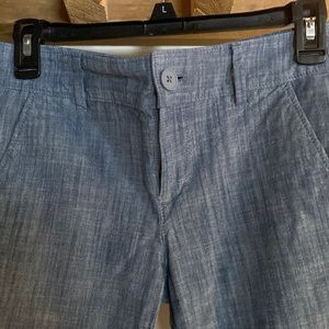 Chambray Bermuda shorts from the loft size 0